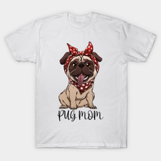 Pug-tastic Mom: Love, Cuddles, and Paws T-Shirt